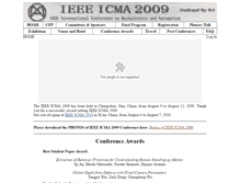 Tablet Screenshot of 2009.ieee-icma.org